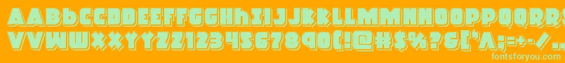 Racketsquadpunch Font – Green Fonts on Orange Background