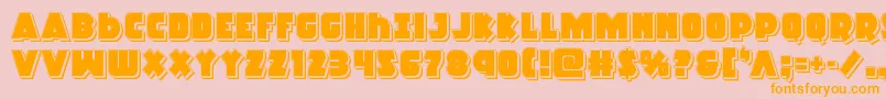 Racketsquadpunch Font – Orange Fonts on Pink Background