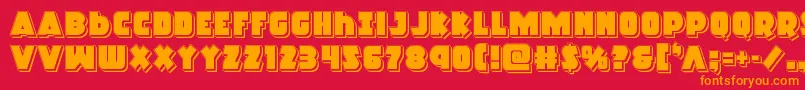 Racketsquadpunch Font – Orange Fonts on Red Background