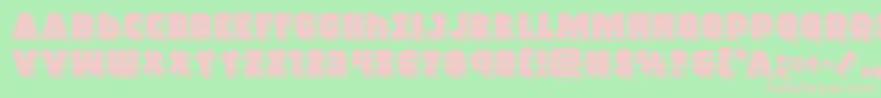 Racketsquadpunch Font – Pink Fonts on Green Background