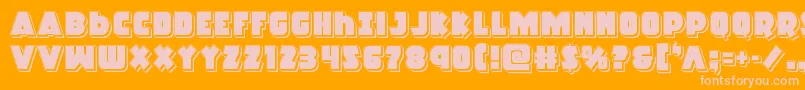 Racketsquadpunch Font – Pink Fonts on Orange Background