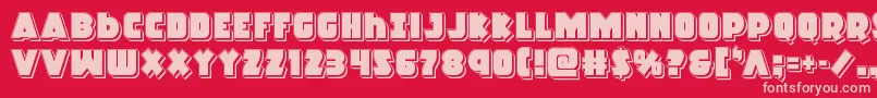 Racketsquadpunch Font – Pink Fonts on Red Background