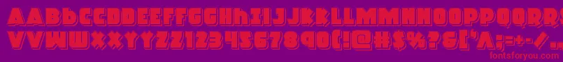 Racketsquadpunch Font – Red Fonts on Purple Background