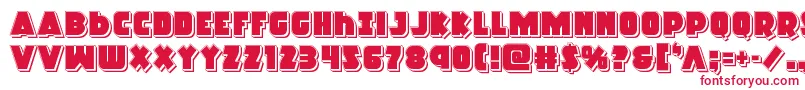 Racketsquadpunch Font – Red Fonts on White Background