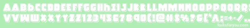 Racketsquadpunch Font – White Fonts on Green Background