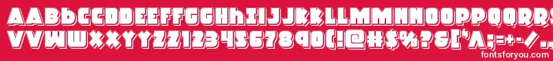 Racketsquadpunch Font – White Fonts on Red Background