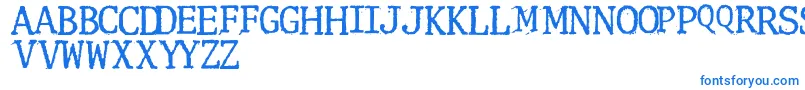 Clunk Font – Blue Fonts on White Background