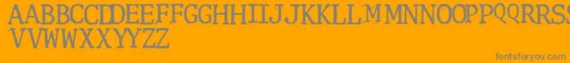 Clunk Font – Gray Fonts on Orange Background