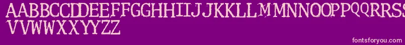 Clunk Font – Pink Fonts on Purple Background