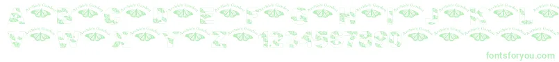 Wlroyalflutteropen-Schriftart – Grüne Schriften auf weißem Hintergrund