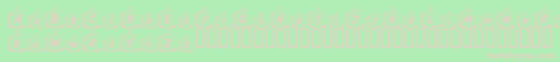 JackO Font – Pink Fonts on Green Background