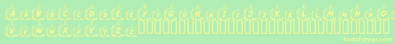 JackO Font – Yellow Fonts on Green Background