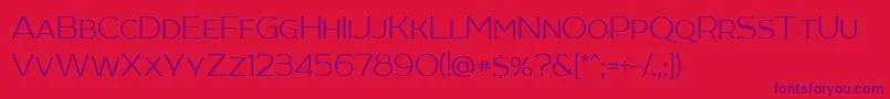 RoomThin Font – Purple Fonts on Red Background