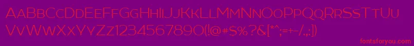 RoomThin Font – Red Fonts on Purple Background