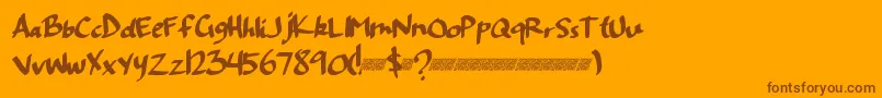 Fiftyshadowsdt Font – Brown Fonts on Orange Background