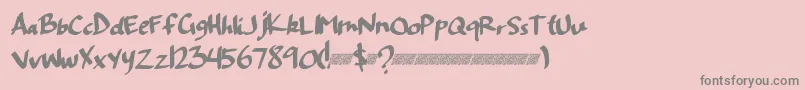 Fiftyshadowsdt Font – Gray Fonts on Pink Background
