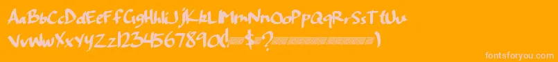Fiftyshadowsdt Font – Pink Fonts on Orange Background