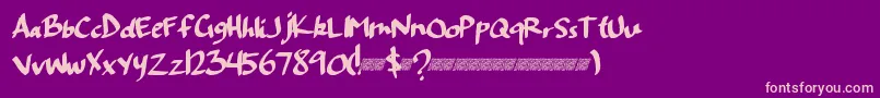 Fiftyshadowsdt Font – Pink Fonts on Purple Background