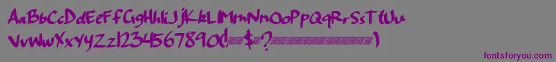 Fiftyshadowsdt Font – Purple Fonts on Gray Background
