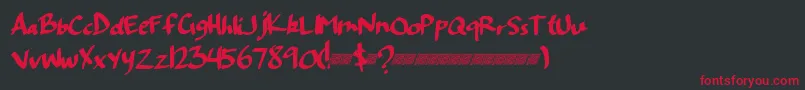 Fiftyshadowsdt Font – Red Fonts on Black Background