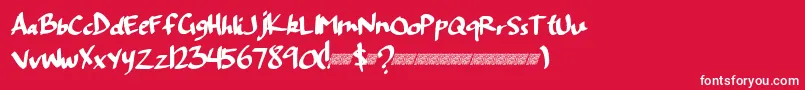 Fiftyshadowsdt Font – White Fonts on Red Background
