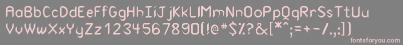 Czcionka CuneiformMedium – różowe czcionki na szarym tle