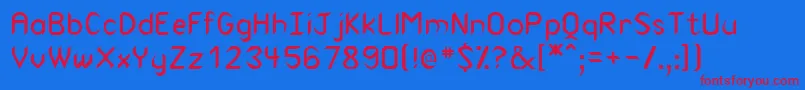 CuneiformMedium-Schriftart – Rote Schriften auf blauem Hintergrund