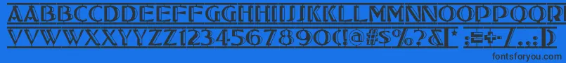 Tucsontwostepnf Font – Black Fonts on Blue Background