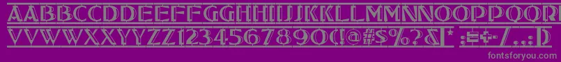 Tucsontwostepnf Font – Gray Fonts on Purple Background