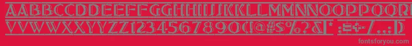 Tucsontwostepnf Font – Gray Fonts on Red Background