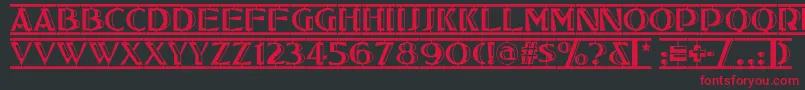 Tucsontwostepnf Font – Red Fonts on Black Background