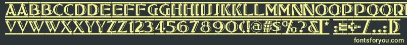 Tucsontwostepnf Font – Yellow Fonts on Black Background