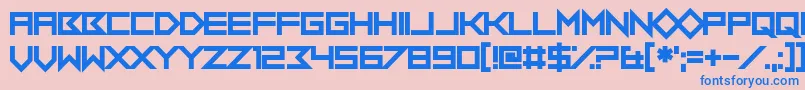FlobOutABork Font – Blue Fonts on Pink Background