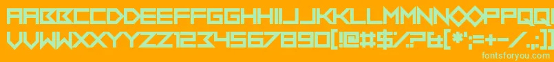 Police FlobOutABork – polices vertes sur fond orange
