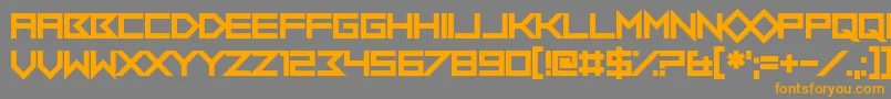 fuente FlobOutABork – Fuentes Naranjas Sobre Fondo Gris