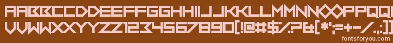 FlobOutABork Font – Pink Fonts on Brown Background