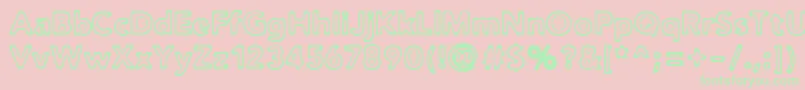 Distro2Toasted Font – Green Fonts on Pink Background