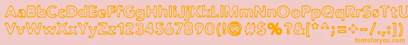 Distro2Toasted Font – Orange Fonts on Pink Background