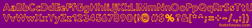 Distro2Toasted Font – Orange Fonts on Purple Background