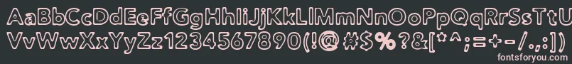 Distro2Toasted Font – Pink Fonts on Black Background