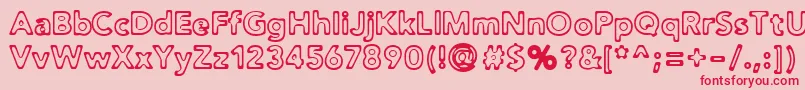 Distro2Toasted Font – Red Fonts on Pink Background