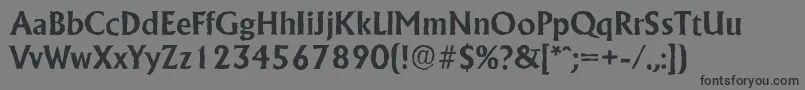 フォントAdelonantiqueBold – 黒い文字の灰色の背景