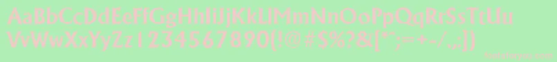 Czcionka AdelonantiqueBold – różowe czcionki na zielonym tle