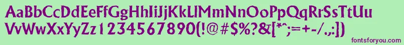 AdelonantiqueBold Font – Purple Fonts on Green Background