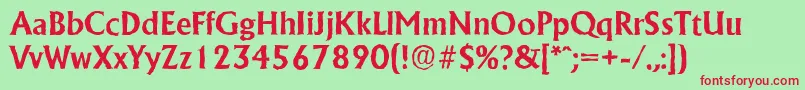 AdelonantiqueBold Font – Red Fonts on Green Background
