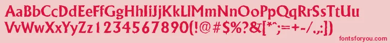 AdelonantiqueBold Font – Red Fonts on Pink Background