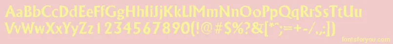 AdelonantiqueBold Font – Yellow Fonts on Pink Background