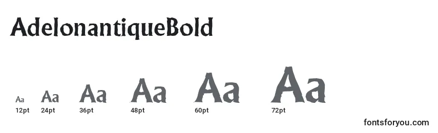 Размеры шрифта AdelonantiqueBold