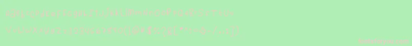 CassidyLovesYou Font – Pink Fonts on Green Background