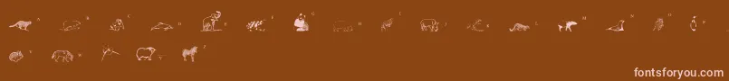 RedList Font – Pink Fonts on Brown Background